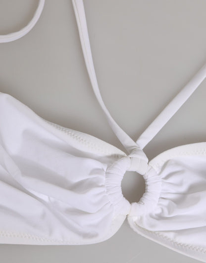 Dolce & Gabbana White Logo Swimsuit 2 Piece Top Bottom Swimwear – IT1 | XS par Dolce & Gabbana | Disponible sur Sandy Store ByNet