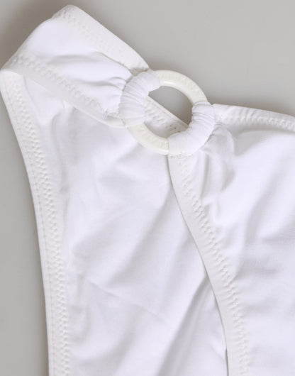 Dolce & Gabbana White Logo Swimsuit 2 Piece Top Bottom Swimwear – IT1 | XS par Dolce & Gabbana | Disponible sur Sandy Store ByNet