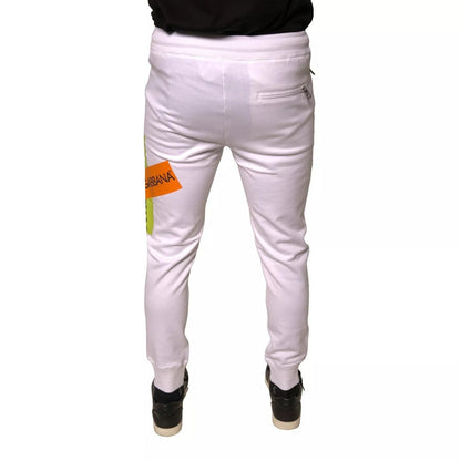 Dolce & Gabbana White Logo Tape Jogger Cotton Sweatpant Pants – IT44 | XS par Dolce & Gabbana | Disponible sur Sandy Store ByNet