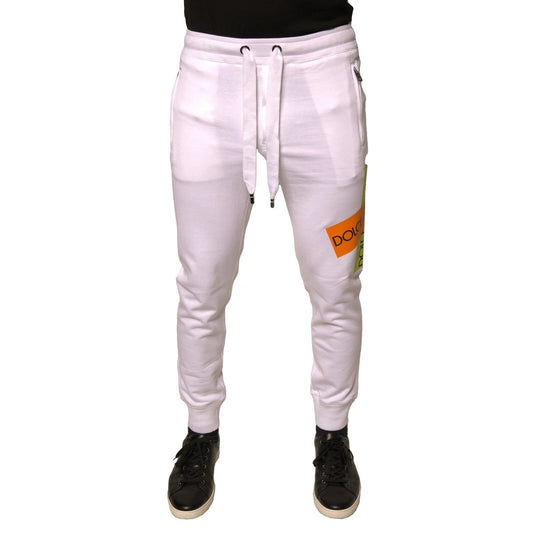 Dolce & Gabbana White Logo Tape Jogger Cotton Sweatpant Pants – IT44 | XS par Dolce & Gabbana | Disponible sur Sandy Store ByNet