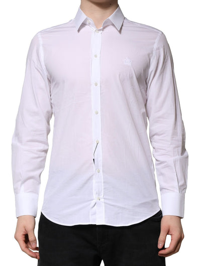 Dolce & Gabbana White MARTINI Long Sleeves Men Formal Shirt – IT39 | S par Dolce & Gabbana | Disponible sur Sandy Store ByNet