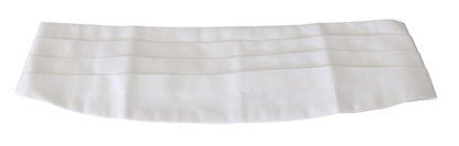 Dolce & Gabbana White Men Waist Belt Cotton Cummerbund – IT50 | L par Dolce & Gabbana | Disponible sur Sandy Store ByNet