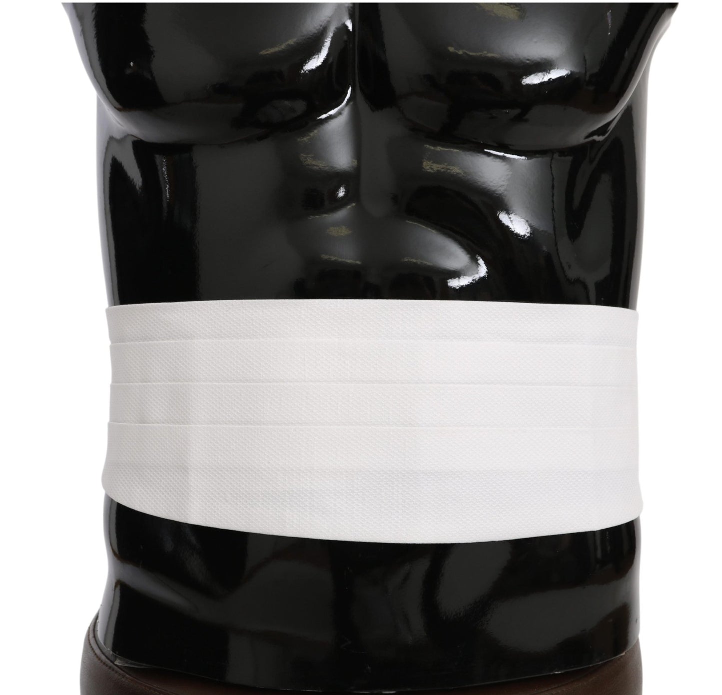 Dolce & Gabbana White Men Waist Belt Cotton Cummerbund – IT50 | L par Dolce & Gabbana | Disponible sur Sandy Store ByNet