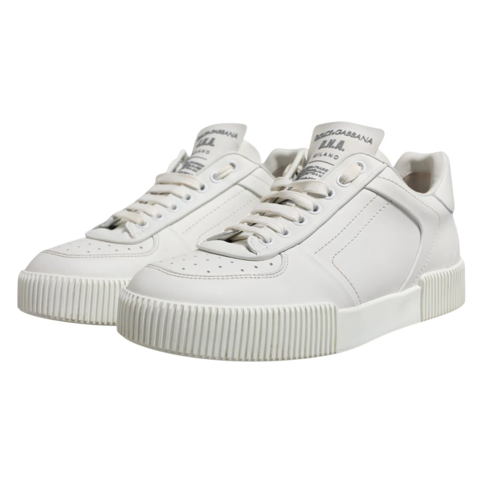 Dolce & Gabbana White Miami Leather Low Top Men Sneakers Shoes – EU40/US7 par Dolce & Gabbana | Disponible sur Sandy Store ByNet