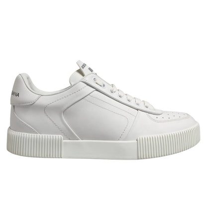 Dolce & Gabbana White Miami Leather Low Top Men Sneakers Shoes – EU40/US7 par Dolce & Gabbana | Disponible sur Sandy Store ByNet