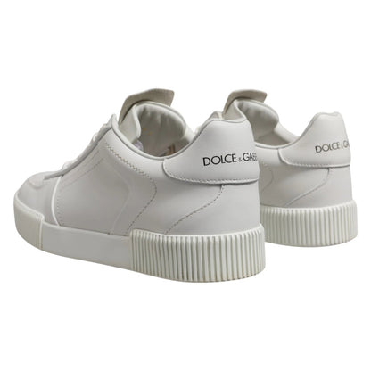 Dolce & Gabbana White Miami Leather Low Top Men Sneakers Shoes – EU40/US7 par Dolce & Gabbana | Disponible sur Sandy Store ByNet