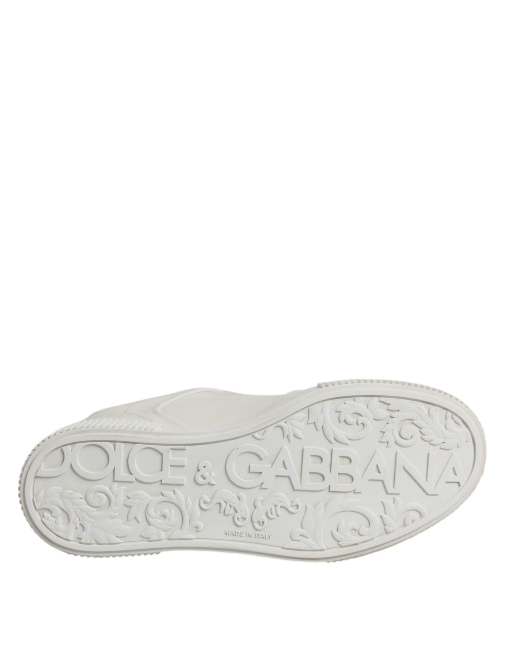 Dolce & Gabbana White Miami Leather Low Top Sneakers Shoes - Sandy Store ByNet
