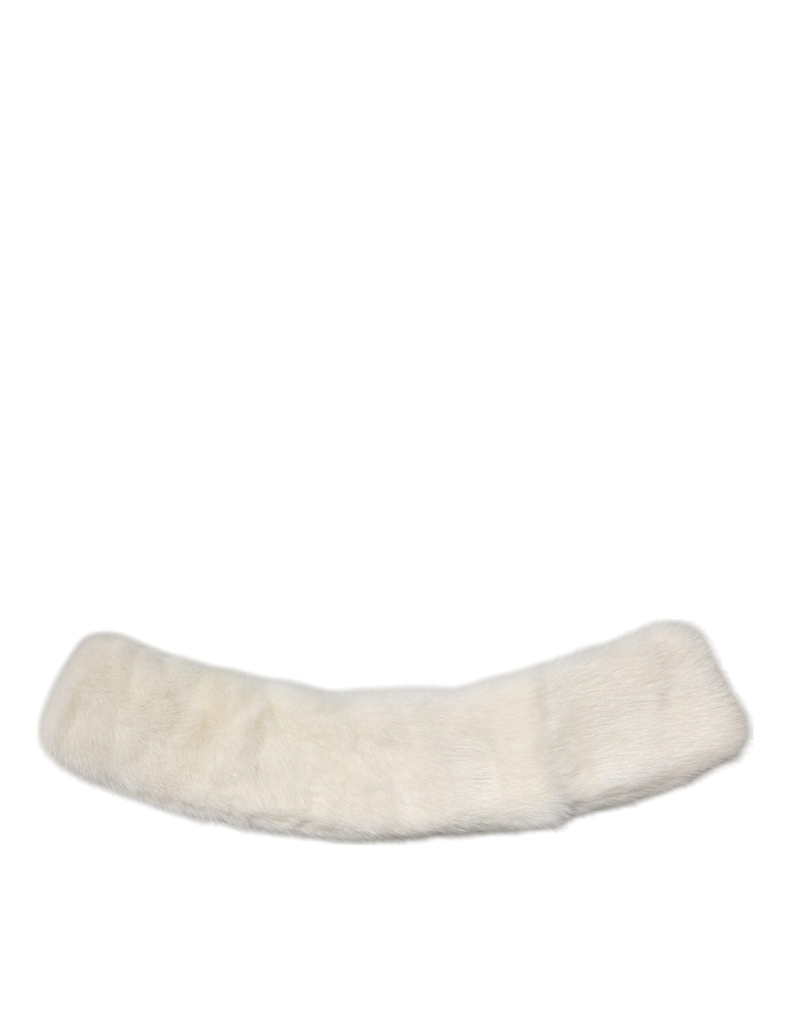 Dolce & Gabbana White Mink Fur Collar Women Neck Wrap Scarf - Sandy Store ByNet
