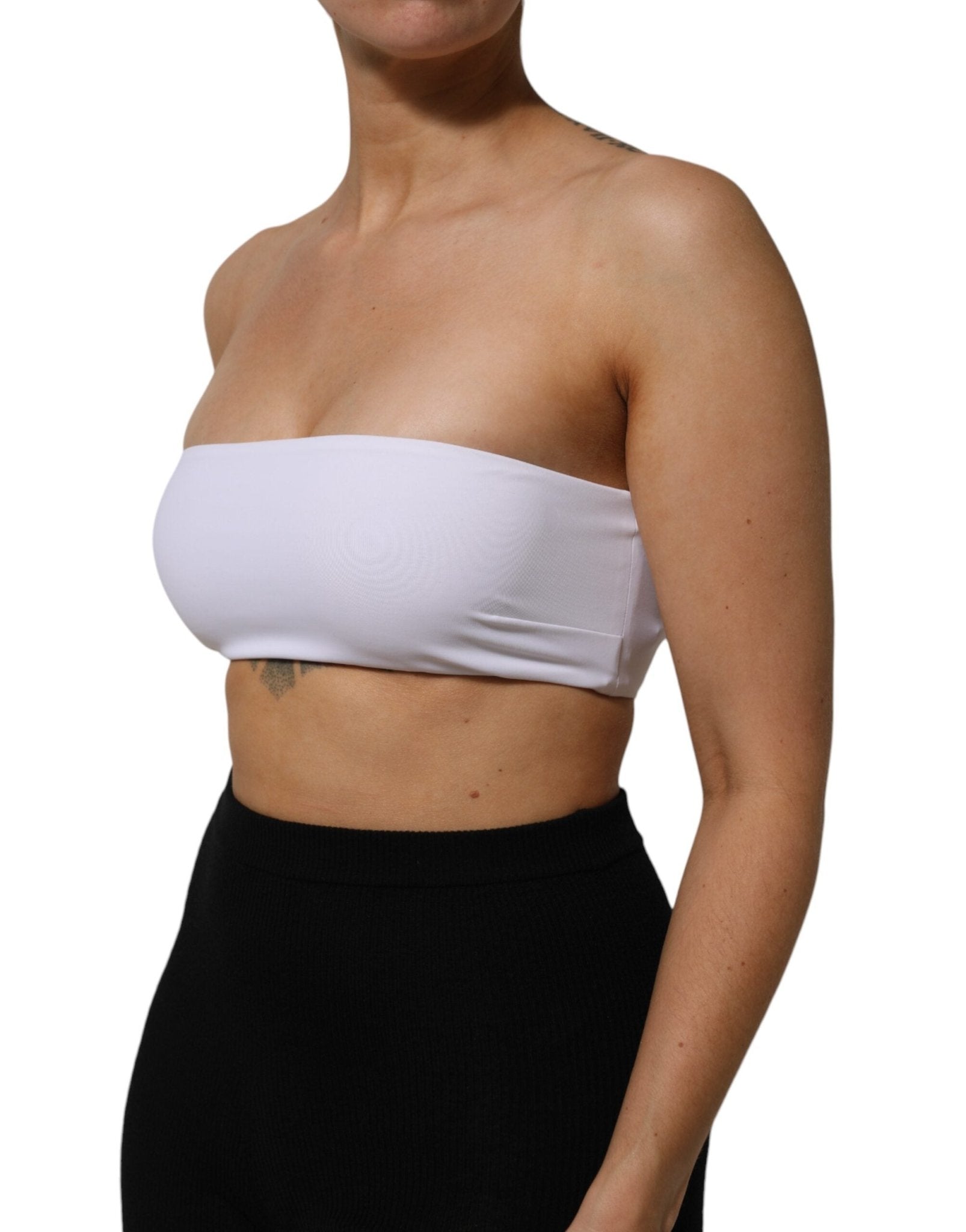 Dolce & Gabbana White Nylon Blend Bandeau Strapless Tube Top – IT40|S par Dolce & Gabbana | Disponible sur Sandy Store ByNet
