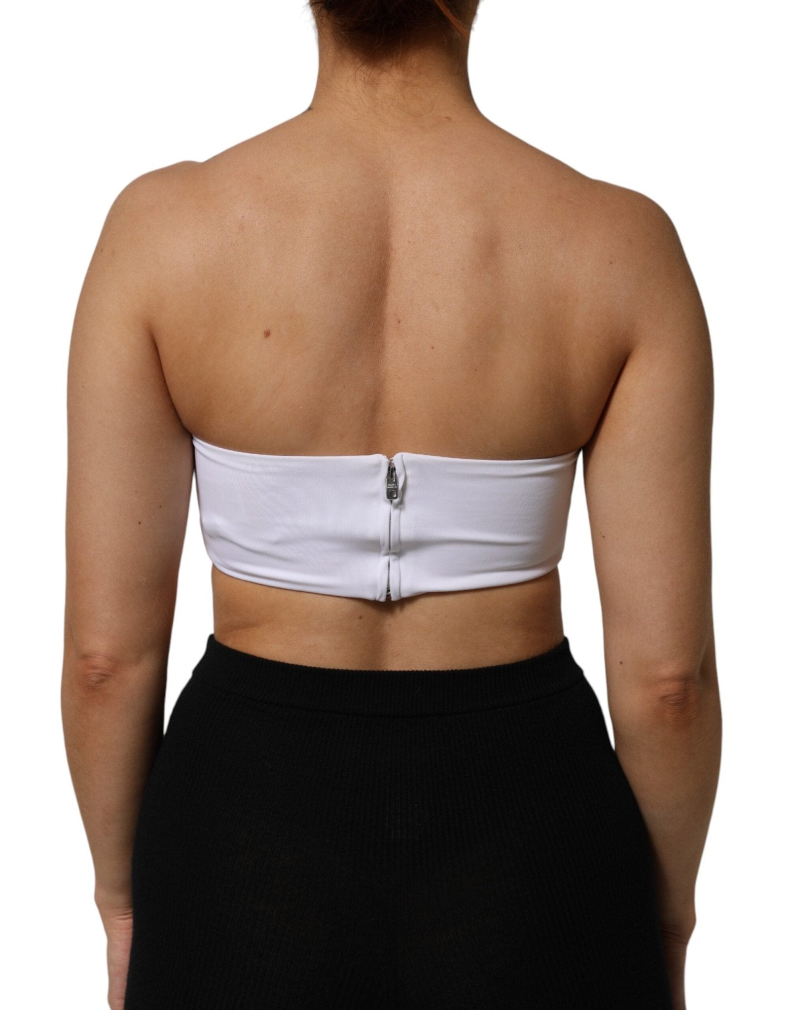 Dolce & Gabbana White Nylon Blend Bandeau Strapless Tube Top – IT40|S par Dolce & Gabbana | Disponible sur Sandy Store ByNet