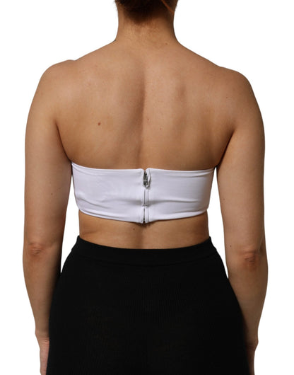 Dolce & Gabbana White Nylon Blend Bandeau Strapless Tube Top – IT40|S par Dolce & Gabbana | Disponible sur Sandy Store ByNet