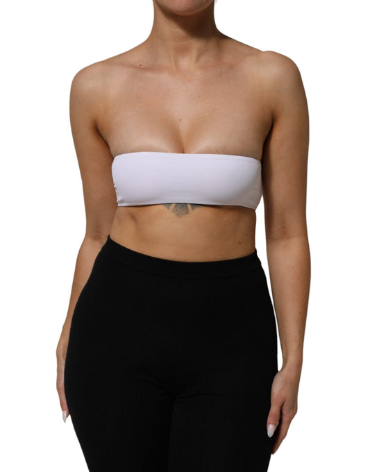 Dolce & Gabbana White Nylon Blend Bandeau Strapless Tube Top – IT40|S par Dolce & Gabbana | Disponible sur Sandy Store ByNet