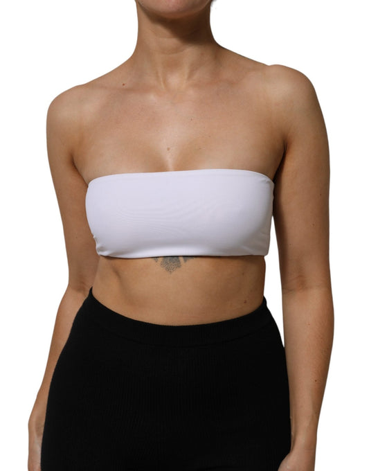 Dolce & Gabbana White Nylon Blend Bandeau Strapless Tube Top – IT40|S par Dolce & Gabbana | Disponible sur Sandy Store ByNet