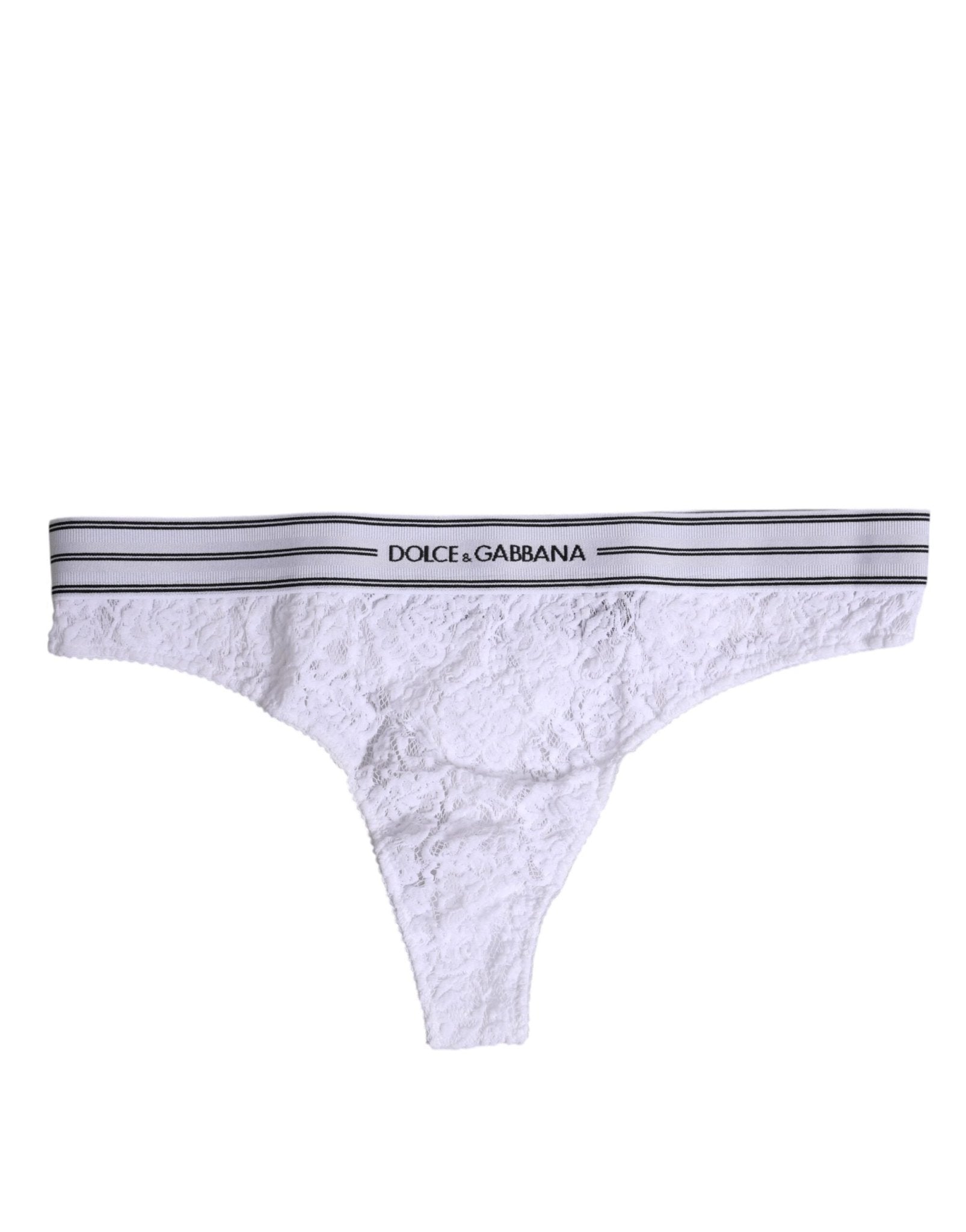 Dolce & Gabbana White Nylon Floral Lace Bottom Panty Underwear – IT3 | M par Dolce & Gabbana | Disponible sur Sandy Store ByNet