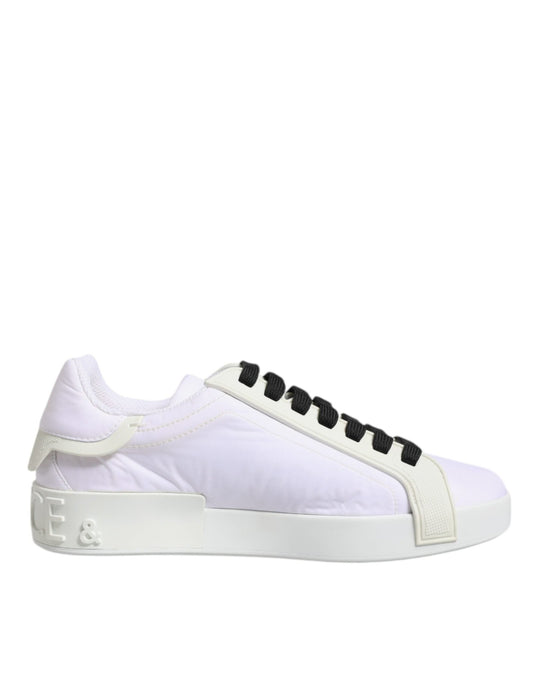 Dolce & Gabbana White Nylon Leather Low Top Sneakers Shoes – EU39/US6 par Dolce & Gabbana | Disponible sur Sandy Store ByNet