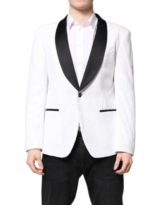 Dolce & Gabbana White Nylon Single Breasted Coat Blazer - Sandy Store ByNet