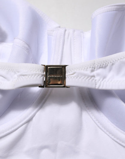 Dolce & Gabbana White Padded Balconette One Piece Swimwear – IT1 | XS par Dolce & Gabbana | Disponible sur Sandy Store ByNet