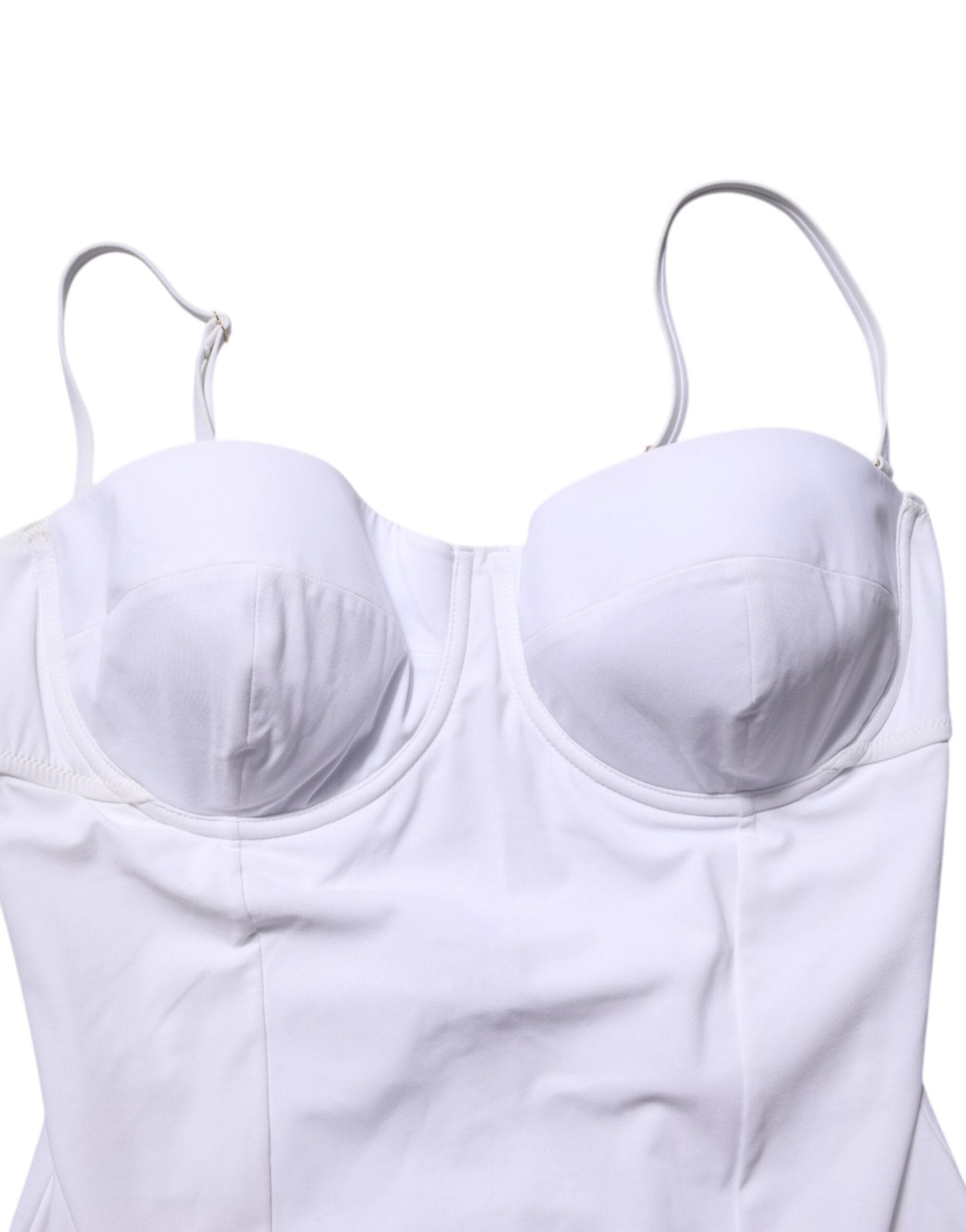 Dolce & Gabbana White Padded Balconette One Piece Swimwear – IT1 | XS par Dolce & Gabbana | Disponible sur Sandy Store ByNet