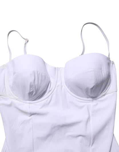 Dolce & Gabbana White Padded Balconette One Piece Swimwear – IT1 | XS par Dolce & Gabbana | Disponible sur Sandy Store ByNet