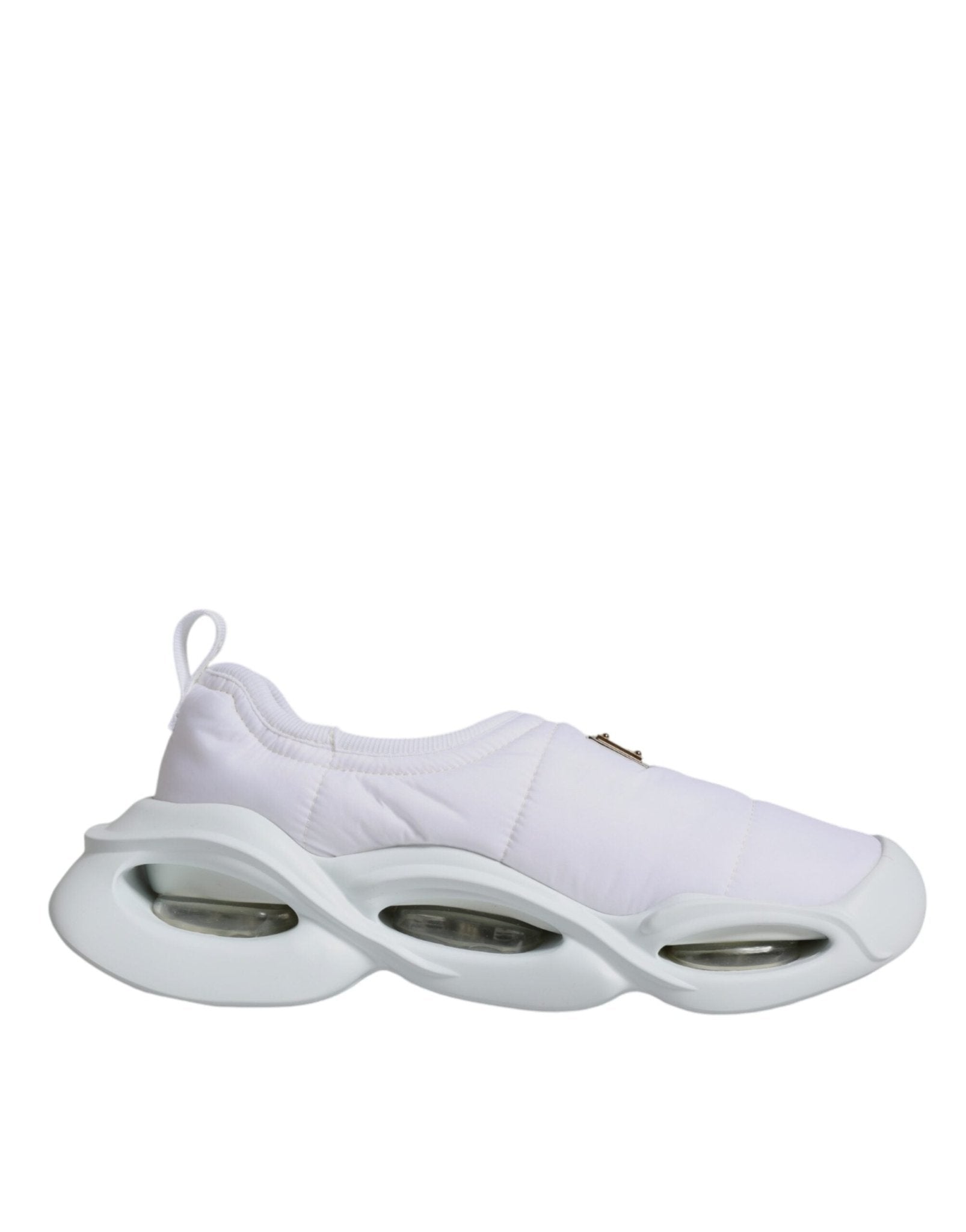 Dolce & Gabbana White Padded Fabric Low Top Sneakers Shoes – EU39/US8.5 par Dolce & Gabbana | Disponible sur Sandy Store ByNet