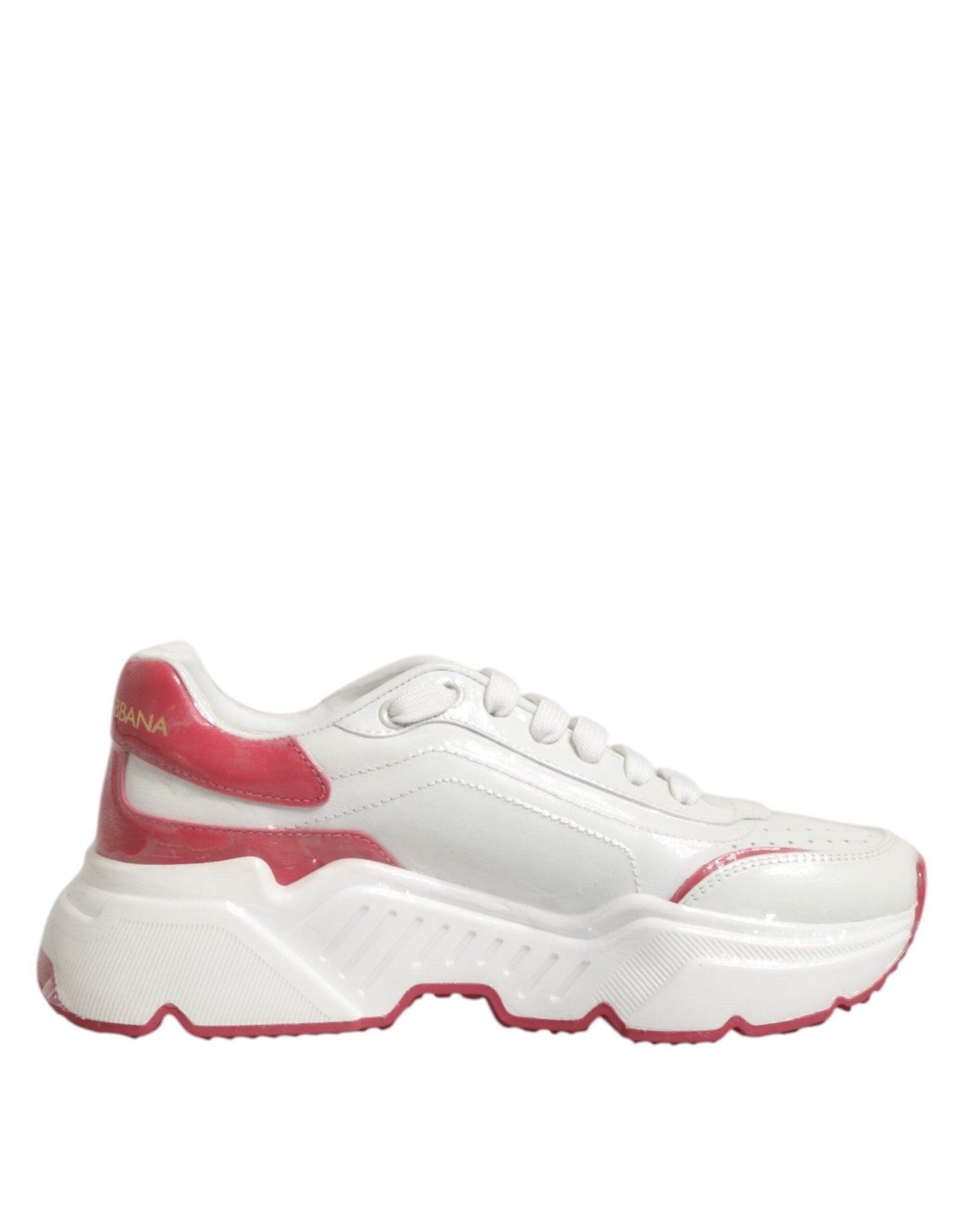 Dolce & Gabbana White Pink Daymaster Low Top Sneakers Shoes – EU37/US6.5 par Dolce & Gabbana | Disponible sur Sandy Store ByNet