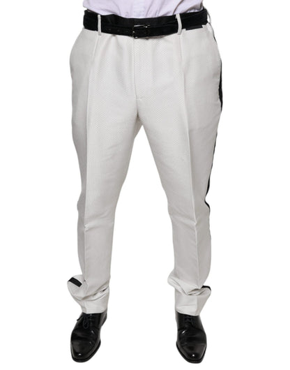 Dolce & Gabbana White Polyester Formal Dress Pants – IT54 | XL par Dolce & Gabbana | Disponible sur Sandy Store ByNet