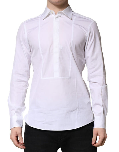Dolce & Gabbana White Poplin Cotton Formal Men Dress Shirt – IT38 | XS par Dolce & Gabbana | Disponible sur Sandy Store ByNet