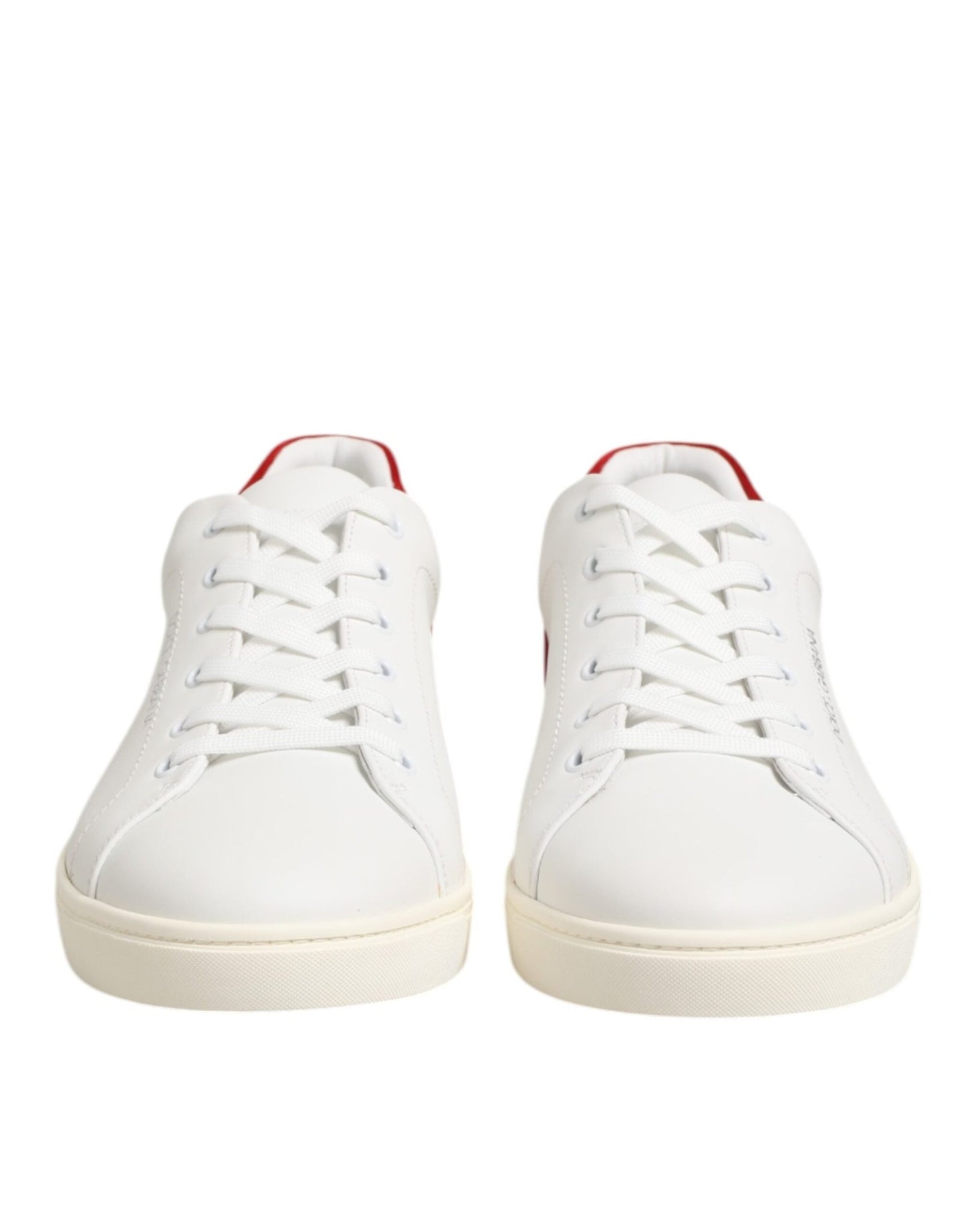 Dolce & Gabbana White Red Leather Low Top Men Sneakers Shoes – EU40/US7 par Dolce & Gabbana | Disponible sur Sandy Store ByNet