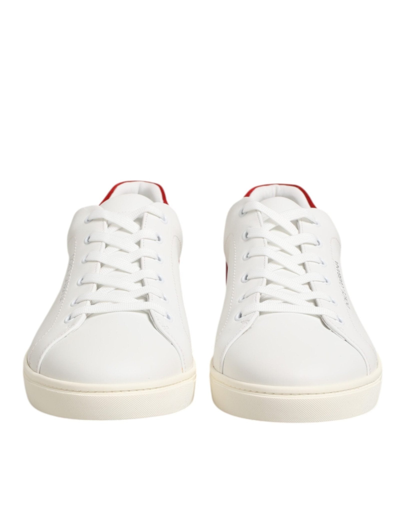 Dolce & Gabbana White Red Leather Low Top Men Sneakers Shoes – EU40/US7 par Dolce & Gabbana | Disponible sur Sandy Store ByNet