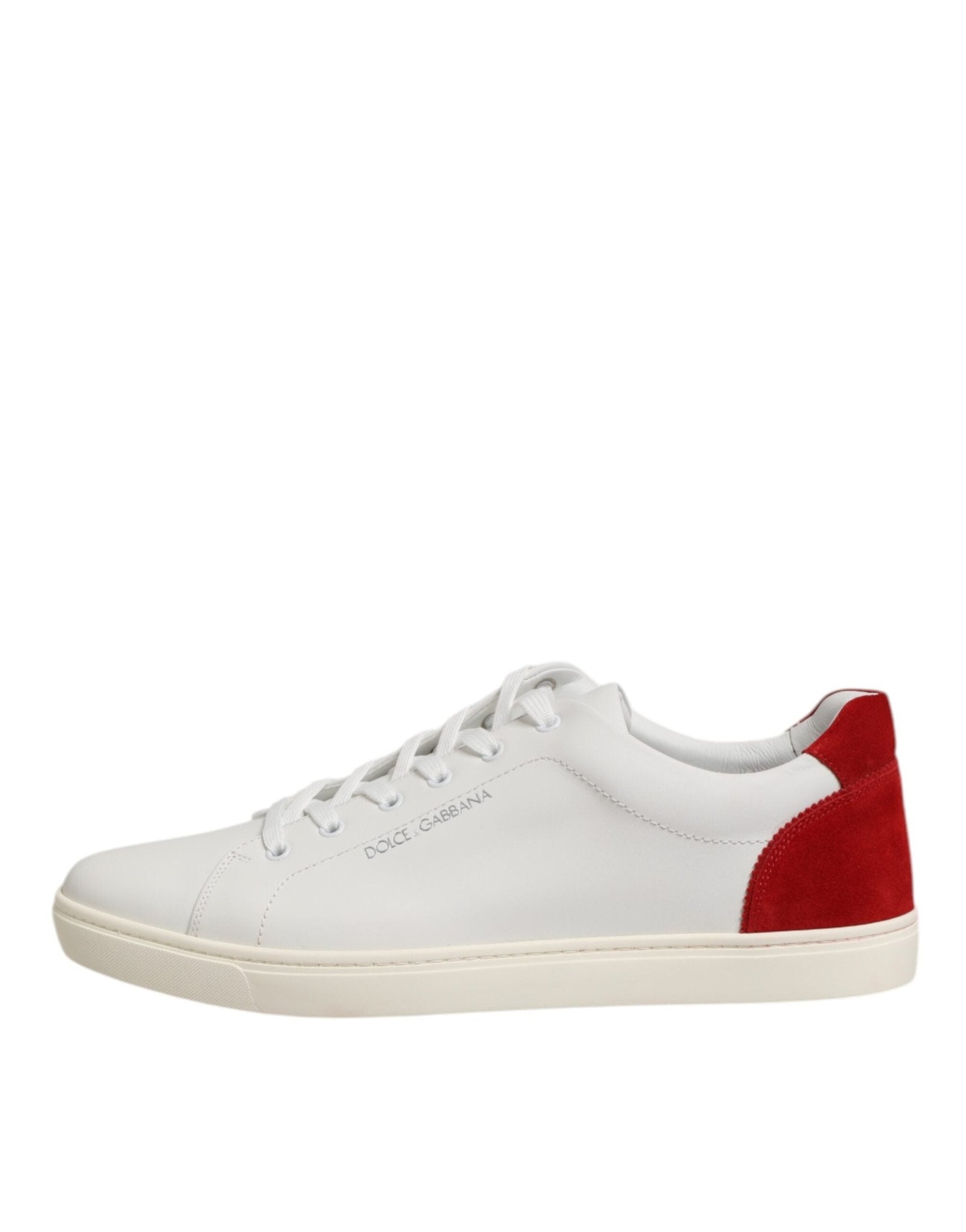 Dolce & Gabbana White Red Leather Low Top Men Sneakers Shoes – EU40/US7 par Dolce & Gabbana | Disponible sur Sandy Store ByNet