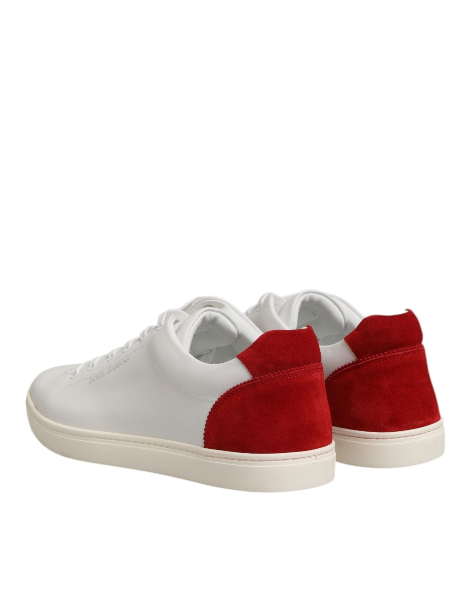 Dolce & Gabbana White Red Leather Low Top Men Sneakers Shoes – EU40/US7 par Dolce & Gabbana | Disponible sur Sandy Store ByNet