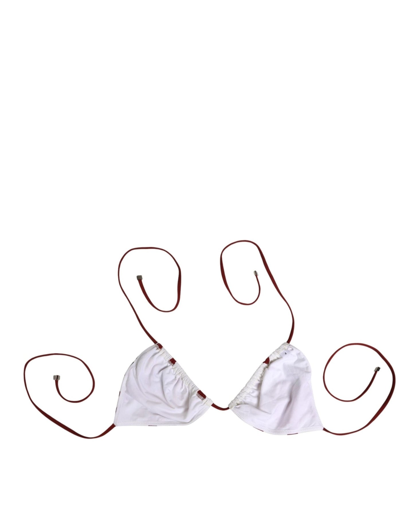 Dolce & Gabbana White Red Polka Dot Floral Print Triangle – IT4 | L par Dolce & Gabbana | Disponible sur Sandy Store ByNet