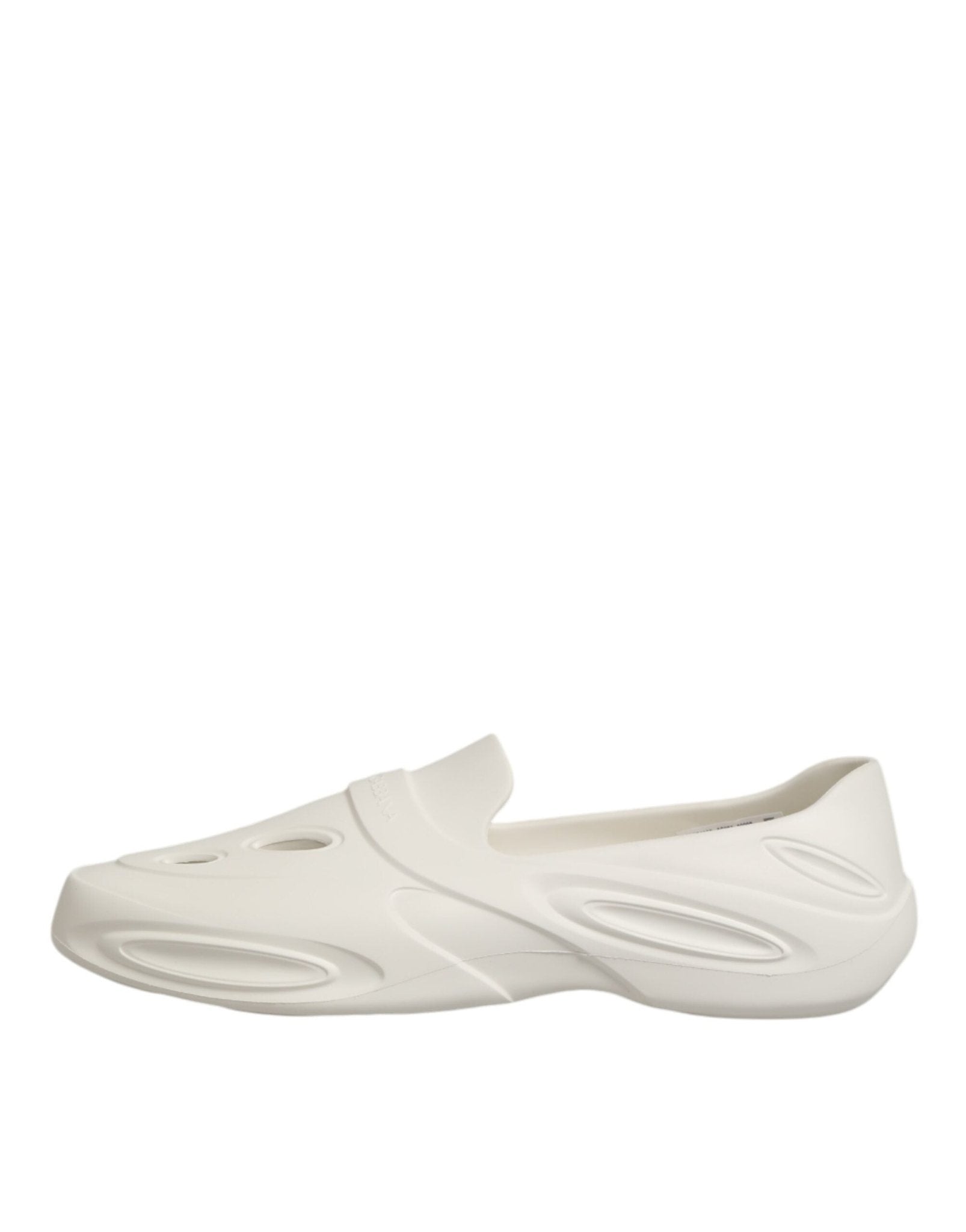 Dolce & Gabbana White Rubber Slides Low Top Sneakers Shoes – EU44/US11 par Dolce & Gabbana | Disponible sur Sandy Store ByNet