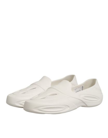 Dolce & Gabbana White Rubber Slides Low Top Sneakers Shoes – EU44/US11 par Dolce & Gabbana | Disponible sur Sandy Store ByNet