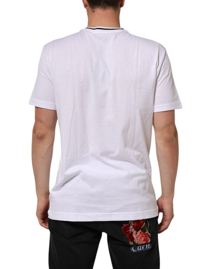 Dolce & Gabbana White Sacred Heart Short Sleeve Men T-shirt – IT52 | XL par Dolce & Gabbana | Disponible sur Sandy Store ByNet