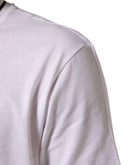 Dolce & Gabbana White Sacred Heart Short Sleeve Men T-shirt – IT52 | XL par Dolce & Gabbana | Disponible sur Sandy Store ByNet
