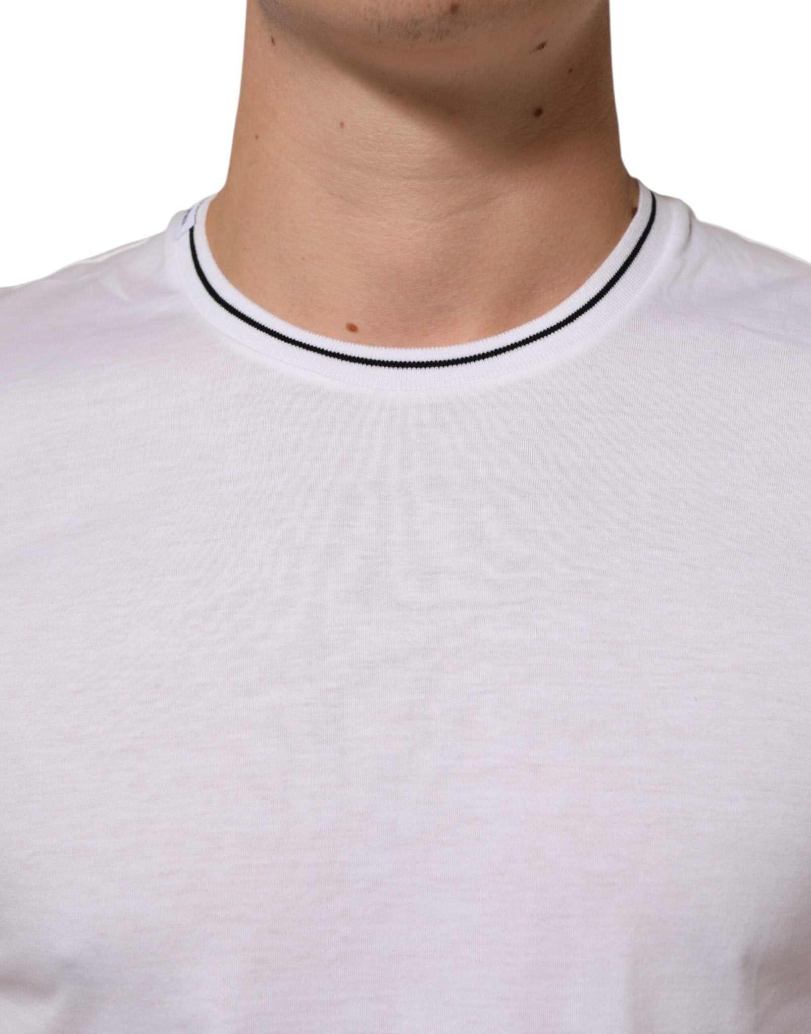 Dolce & Gabbana White Short Sleeves Round Neck Men Underwear T-shirt – IT4 | S par Dolce & Gabbana | Disponible sur Sandy Store ByNet