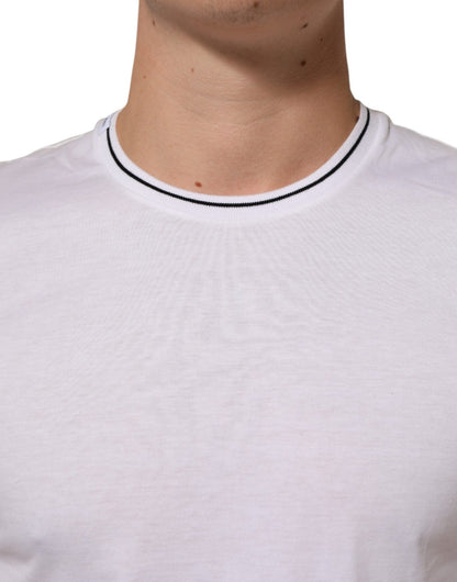 Dolce & Gabbana White Short Sleeves Round Neck Men Underwear T-shirt – IT4 | S par Dolce & Gabbana | Disponible sur Sandy Store ByNet