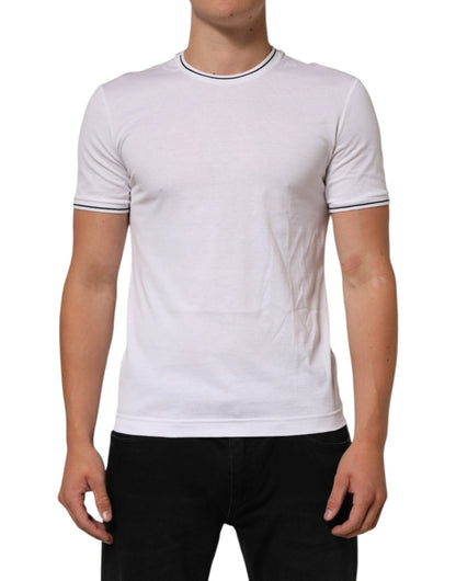 Dolce & Gabbana White Short Sleeves Round Neck Men Underwear T-shirt – IT4 | S par Dolce & Gabbana | Disponible sur Sandy Store ByNet