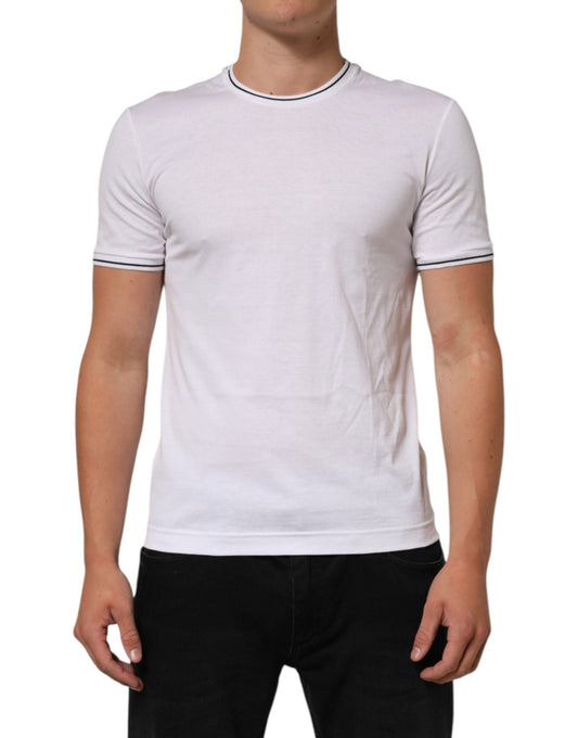 Dolce & Gabbana White Short Sleeves Round Neck Men Underwear T-shirt – IT4 | S par Dolce & Gabbana | Disponible sur Sandy Store ByNet