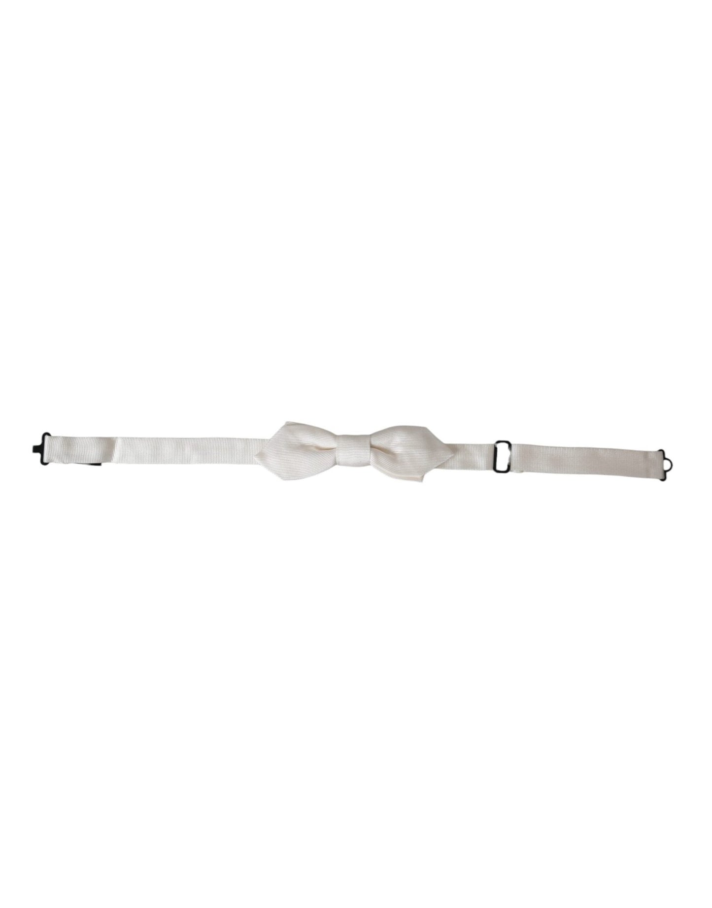 Dolce & Gabbana White Silk Adjustable Neck Men Papillon Bow Tie – par Dolce & Gabbana | Disponible sur Sandy Store ByNet