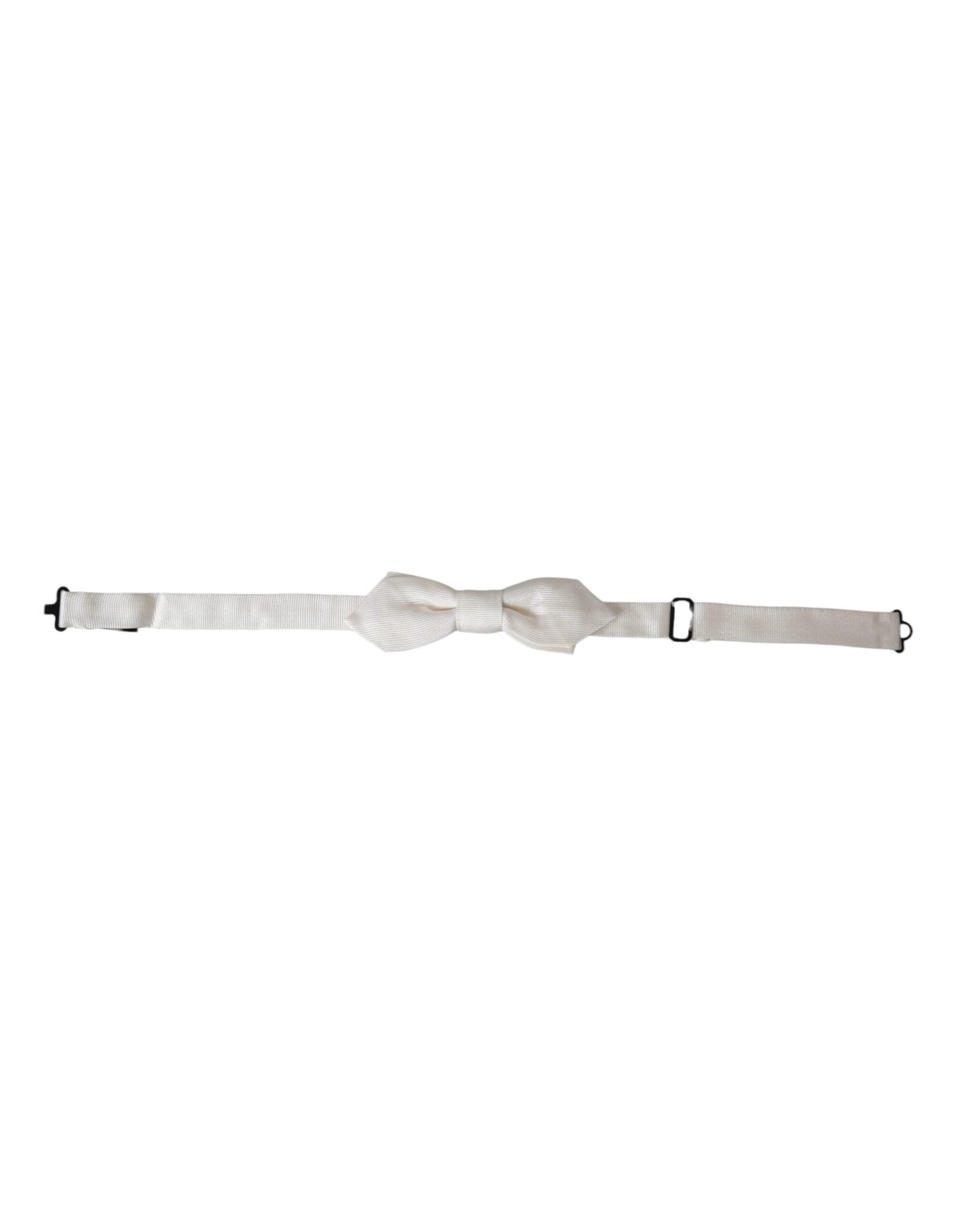 Dolce & Gabbana White Silk Adjustable Neck Men Papillon Bow Tie – par Dolce & Gabbana | Disponible sur Sandy Store ByNet