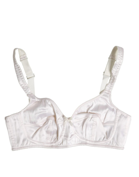 Dolce & Gabbana White Silk Balconette Non Wire Bra Underwear – IT2 | S par Dolce & Gabbana | Disponible sur Sandy Store ByNet