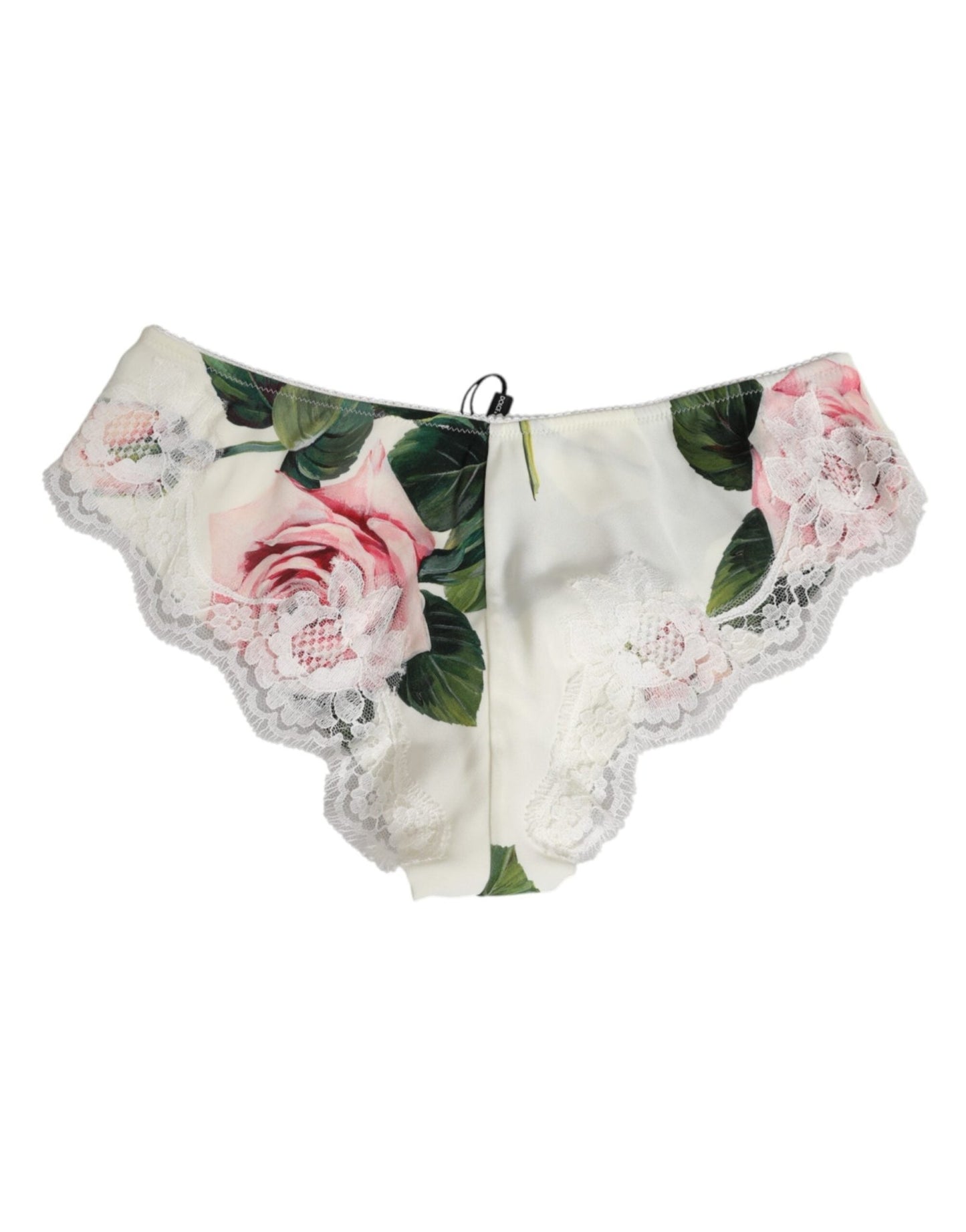 Dolce & Gabbana White Silk Satin Floral Lace Trim Slip Underwear – IT3 | M par Dolce & Gabbana | Disponible sur Sandy Store ByNet
