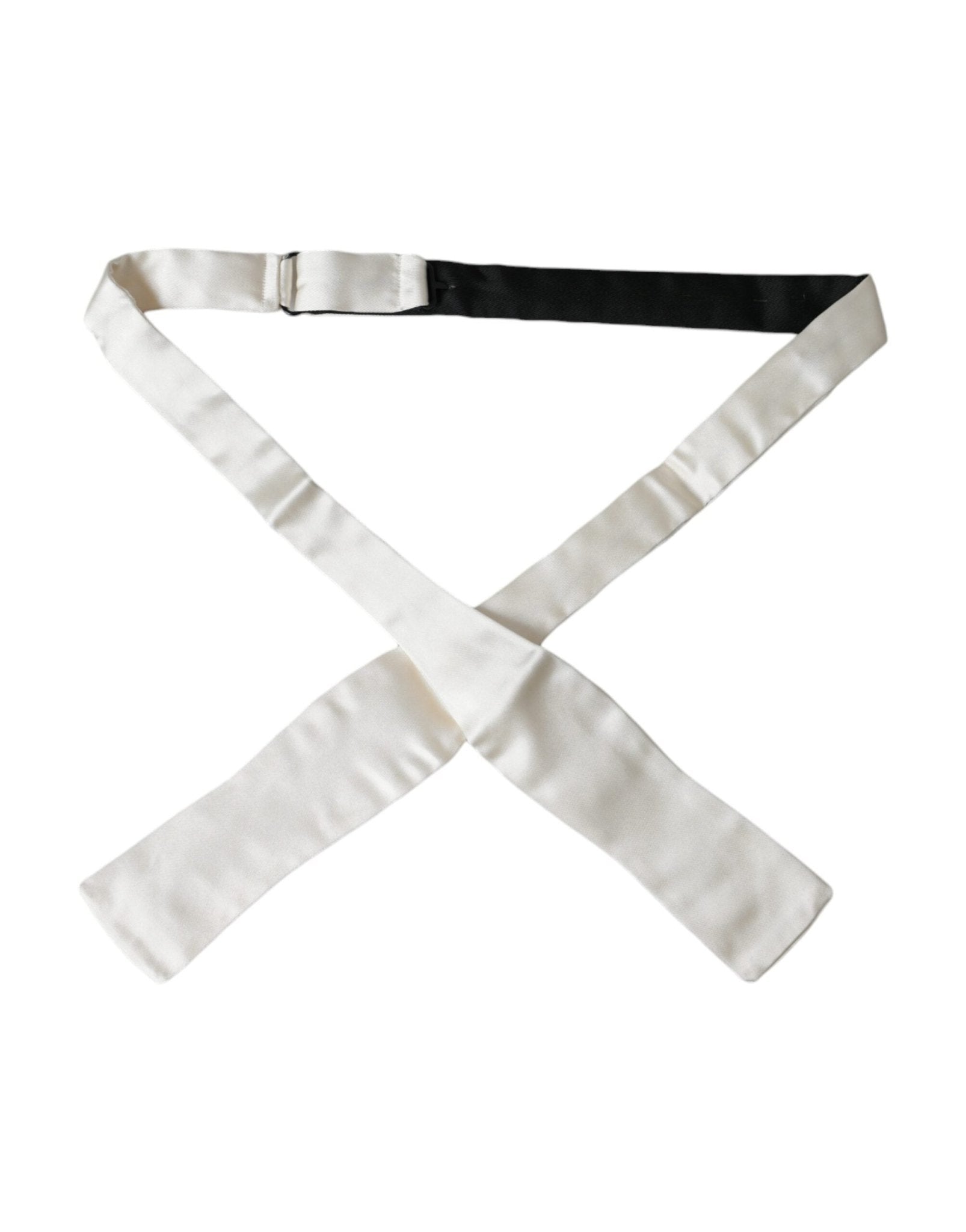 Dolce & Gabbana White Silk Slim Skinny Necktie Men Bow Tie – par Dolce & Gabbana | Disponible sur Sandy Store ByNet