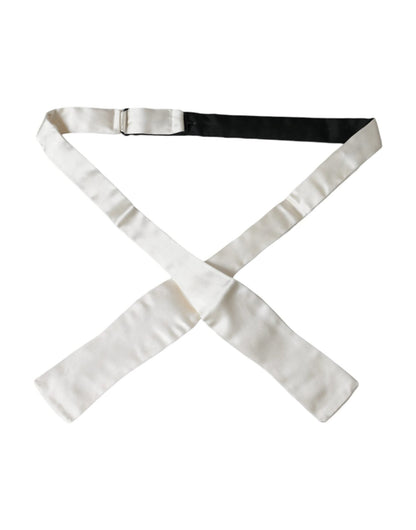 Dolce & Gabbana White Silk Slim Skinny Necktie Men Bow Tie – par Dolce & Gabbana | Disponible sur Sandy Store ByNet