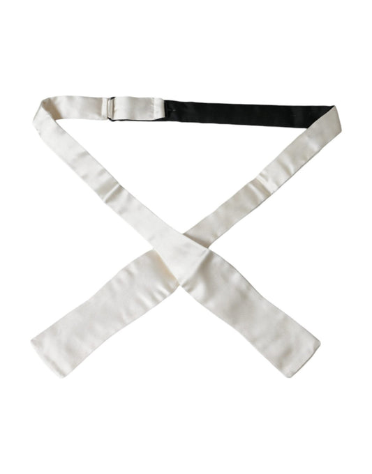 Dolce & Gabbana White Silk Slim Skinny Necktie Men Bow Tie – par Dolce & Gabbana | Disponible sur Sandy Store ByNet