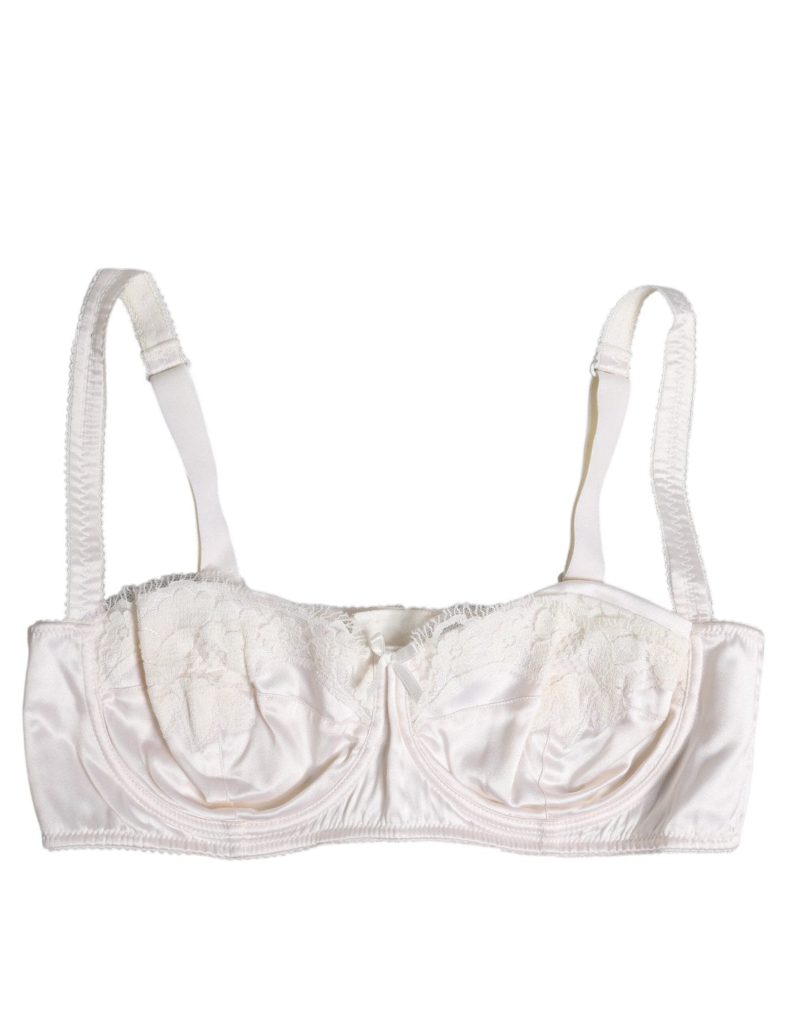 Dolce & Gabbana White Silk Underwired Balconette Bra Underwear – IT4 | L par Dolce & Gabbana | Disponible sur Sandy Store ByNet
