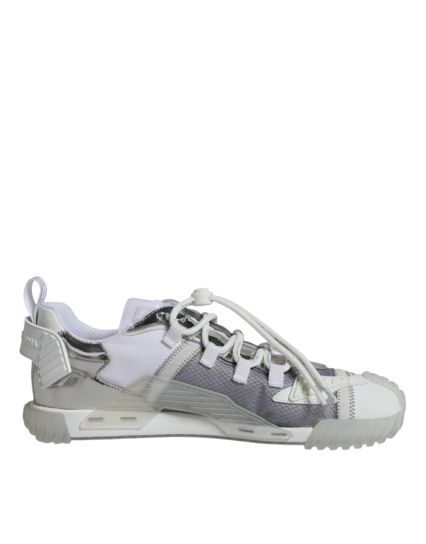 Dolce & Gabbana White Silver Low Top NS1 Sneakers Shoes – EU43/US10 par Dolce & Gabbana | Disponible sur Sandy Store ByNet