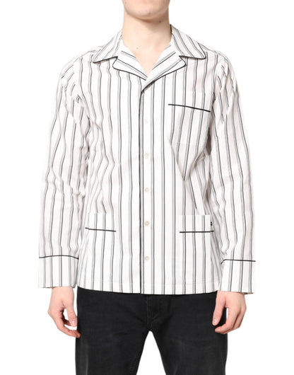 Dolce & Gabbana White Stripes Lounge Pajama Sleepwear Shirt – IT39 | S par Dolce & Gabbana | Disponible sur Sandy Store ByNet